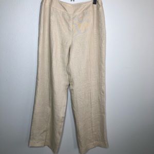Talbots | Women’s Irish Linen Wide Leg Trousers 12